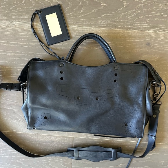 BALENCIAGA LEATHER CITY BLACKOUT BAG - Picture 1 of 13